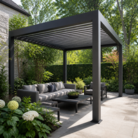 Pergola motorisée imperméable Jiake avec lames en aluminium réglables pour projets de terrasses de jardin, patios extérieurs et espaces de loisirs