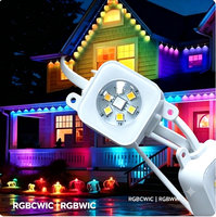 Vente en gros de lumières de gouttière en plastique permanentes 50/100/200 pieds Pro IP67 Anti-UV OEM ODM Contrôle vocal par application Dimmable Garantie 3 ans Noël