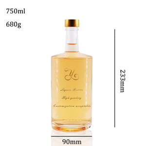 <span class=keywords><strong>Bouteille</strong></span> en verre personnalisée à <span class=keywords><strong>prix</strong></span> d'usine Brandy Whisky <span class=keywords><strong>Gin</strong></span> Flacon <span class=keywords><strong>de</strong></span> 750ml <span class=keywords><strong>Bouteille</strong></span> <span class=keywords><strong>de</strong></span> spiritueux en verre - Product Image 2