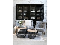 Banc long élégant en bois de pin et de chêne britannique, capitonné, simple et confortable, pour salon, appartement, villa, salle à manger, bar, extérieur, cuisine