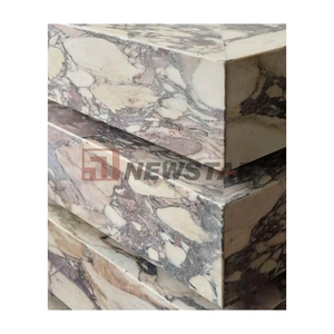 Luxury Stone Italy Viola Marble Reception <b>Desk</b> Beauty Design Front for Commercial Hall - Product Image 3