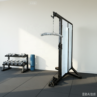 Appareil de musculation multifonctionnel avec systèmes de câbles pour tirage haut et bas, entraînement croisé, poulies latérales et empilables de poids