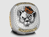 Bagues de championnat de sport en or de haute qualité pour softball, football, baseball, bijoux de mode pour hommes, logo personnalisé, bagues de championnat national
