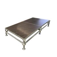 Plateforme de scène en métal fer forgé 4 pieds x 4 pieds, plateforme en acier galvanisé, système de verrouillage à anneaux, en vente