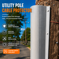 Protector de Cables para Postes de PVC Personalizado, Protector de Cables para Exteriores, Cubierta para Cables de Alimentación para Protección de Postes Eléctricos
