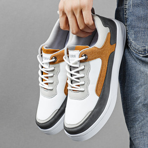 <span class=keywords><strong>JOYTIME</strong></span> 2025 Nouvelles Chaussures de Course Décontractées pour Hommes Légères en Cuir Synthétique à Lacets avec Doublure en Maille et Embout Rehaussant Rayé en EVA - Product Image 1