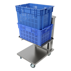 Commercial Stainless Steel Elevating Cart with <b>Foldable</b> Side Table, Mobile Kitchen Equipment <b>Trolley</b> with Wheels - Product Image 2