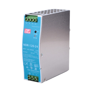 แหล่งจ่ายไฟแบบราง DIN MEAN WELL NDR-120-24 120W 24V 5A สำหรับอุตสาหกรรม AC-DC แบบขาออกเดี่ยว ติดตั้งบนราง DIN - Product Image 4