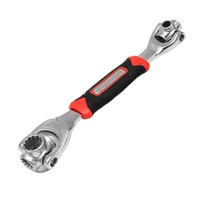 Clé à douille multifonction en forme d'engrenage à 52 dents Métrique Impérial Clé à douille à 360 degrés Outil 8-19 mm