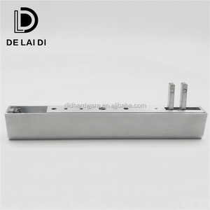 مقبض باب منزلق من الألومنيوم مثبت على السطح مع قفل ومحرك انزلاق - Product Image 3