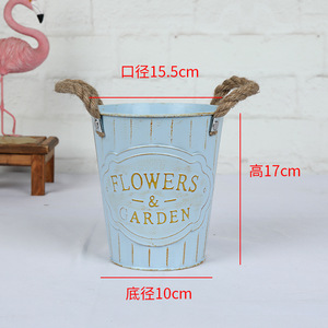 17cm Ironwork <b>Pot</b> with Drainage Hole Corner <b>Succulent</b> Flower Growing Wedding Display Stand Plant Metal Rack - Product Image 2