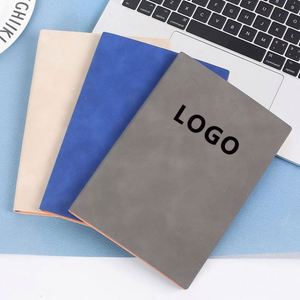 Carnet de notes professionnel en cuir souple A5 personnalisé avec impression de logo en gros - Product Image 1