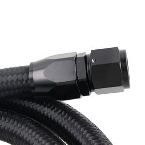 Mangueras de Combustible Trenzadas Negras + Kit Adaptador de Enfriador de Aceite para BMW E36 E46 M3 E90 E92 E93 335i FUH020-BK - Product Image 2
