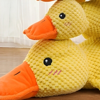 Jouet pour chien en peluche canard jaune rechargeable et écologique, jouet couineur résistant aux morsures pour le nettoyage des dents et soulager l'ennui