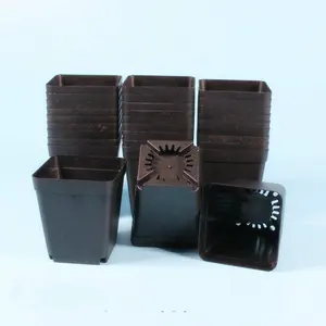 Plastic Square Flower Nursery Pots for growing seedings