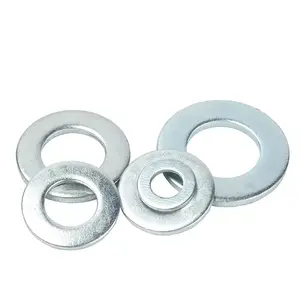 Arandelas de anillo espaciador redondas personalizadas 1/2 Arandela plana fina galvanizada Arandelas planas de revestimiento de zinc blanco Cuña DIN 125 25mm 40mm
