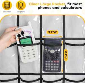 Organizador Plegable para Aula con 36 Bolsillos Transparentes, 61''x17.3'', de Tela No Tejida, para Colgar en Pared/Puerta, para Uso Escolar y de Oficina - Product Image 2
