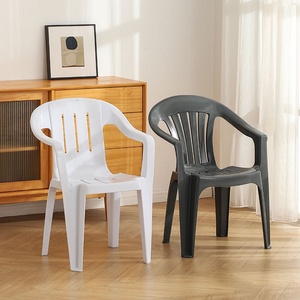 Sedia da Spiaggia Moderna con Braccioli in Plastica Rinforzata, Sgabello Semplice per Concerti, Uso <span class=keywords><strong>Esterno</strong></span>, Ristorazione e Spiaggia - Product Image 2