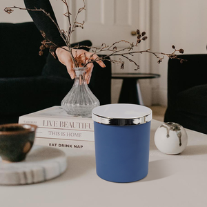 Tarros vacíos para velas de vidrio sombreado refinado <span class=keywords><strong>con</strong></span> tapas lujosas para colecciones exclusivas de velas - Product Image 5