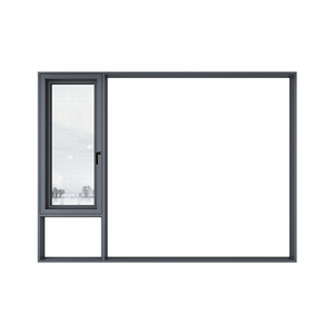 Portes et fenêtres en verre trempé, isolées, étanches, résistantes aux ouragans, en alliage d'aluminium sur mesure, design horizontal insonorisé à rupture de pont thermique - Product Image 5