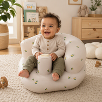 Siège de bain gonflable pour bébé en PVC, motif olive, étanche, avec trous de drainage, portable, 0,24 kg