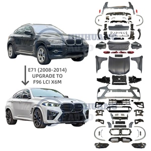 Accessoires de lifting pour <span class=keywords><strong>BMW</strong></span> <span class=keywords><strong>X6</strong></span> E71 2008-2014 calandre de pare-chocs avant/arrière Kit de carrosserie de tuyau d'échappement au modèle de compétition X6M <span class=keywords><strong>M</strong></span>-Power - Product Image 1