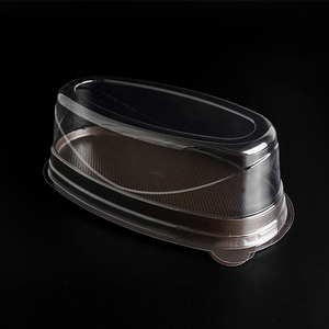 Transparent Disposable Custom PET Plastic Cake Container Wholesale Factory Oval Bread Cheesecake Packaging Box for Dessert - Product Image 2