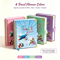 Services d'impression de carnets promotionnels en spirale pour usine, carnet de notes A5 en tissu PP PVC, agenda scolaire, planificateur, reliure spirale, pour voyage
