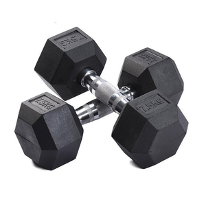 Commercial Iron <strong>Dumbells</strong> 10kg <strong>15kg</strong> 20kg <strong>Dumbells</strong> Hex Exercise Free Weight Gym Equipment Fitness Rubber Hex Dumbbell - Product Image 4