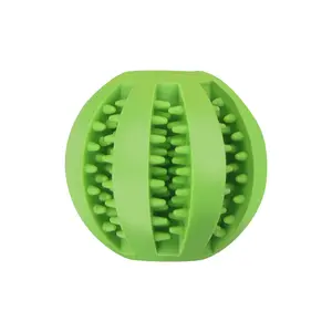 Kingtale toksik olmayan Bite dayanıklı diş çıkarma pet besleyici çiğnemek diş temizleme köpek oyuncak top interaktif pet oyuncaklar