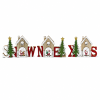 Anpassbare Weihnachtsdekoration im Neuen Stil Holz-Namensschilder für Weihnachten Christbaumschmuck Weihnachtsschmuck