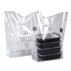 Sacs en plastique personnalisés motif d'impression centre commercial magasin de lait emballage à emporter dégradable impression logo sac d'emballage avec poignée alimentaire - Product Image 6