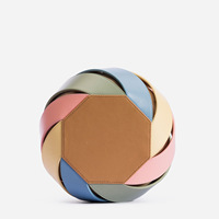 Sac tendance 2024, mini sacs seau arc-en-ciel pour femmes, sacs à main géométriques, sacs à bandoulière en PU, sac à bandoulière simple avec chaîne