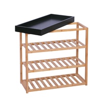 Table de Console d'entrée en bambou avec support de rangement, étagère à chaussures, Table blanche pour salon, côté canapé