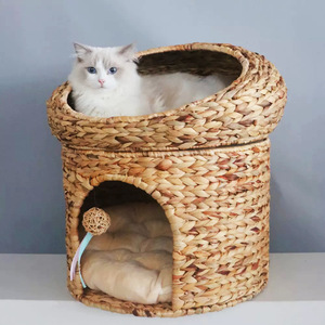 <span class=keywords><strong>2025</strong></span> Hot Selling <span class=keywords><strong>Pet</strong></span> Supplies Neue andere Stile Haustiere Käfige und Häuser Produkt für Hund Katze gewebte Wasser Hyazinthe Betten - Product Image 6