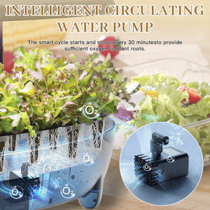Oliz Rose Transparent, gris jardin intelligent pot de fleurs d'intérieur pots de plantes articles de décoration de la maison avec lumière de croissance LED - Product Image 5