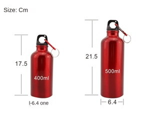 Vente en gros bon marché 400/500/600/750/bouteille vide extérieur aluminium voyage potable sport bouteilles d'eau Logo personnalisé - Product Image 3