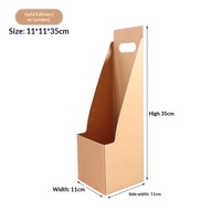 Boîte à fleurs moderne en papier kraft pliable et imperméable avec gaufrage pour accessoires de mode - Vente en gros