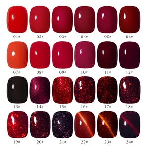 Kit de vernis à ongles en gel rouge du Nouvel An JTING, 24 couleurs, ensemble de gel UV professionnel, vernis à ongles en gel organique, conception personnalisée OEM - Product Image 3