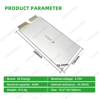 Batterie semi-solide 3,75 V 45 Ah, densité 207 Wh/kg, décharge à haut débit 7C, batterie lithium polymère 45000 mAh pour drone UAV FPV