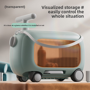 Voiture à pédales 2 en 1 pour enfants de 2 à 4 ans, valise de voyage en plastique unisexe - Product Image 1