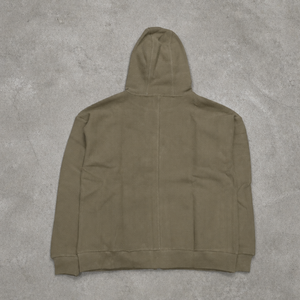 Sweat à capuche vintage streetwear personnalisé, coupe carrée et courte, en tissu gaufré, avec fermeture éclair, haute qualité, couleur unie, pour homme, très vendu - Product Image 4