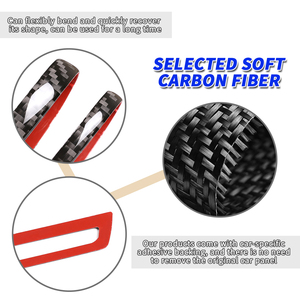 Pour 2018-2022, pour X3, améliorations intérieures de luxe en fibre de carbone souple, kits d'autocollants décoratifs noirs - Product Image 3