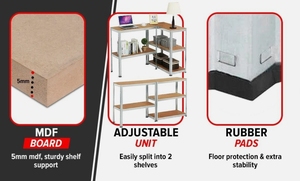5-Tier Heavy-Duty Stalen Opbergplank Verstelbare En Bolloze Garagerek Met Poedercoating Afwerking Nieuw Ontwerp - Product Image 5