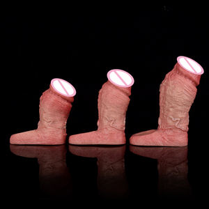 Nieuwe Gemakkelijk Verkrijgbare Heren Seksspeeltjes Zacht Siliconen Penisverlenger Vergroter Vloeibare Pomp Realistische <span class=keywords><strong>Dildo</strong></span> Haan Ring - Product Image 2