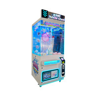 Machine à prix à roue à bulles à fort potentiel de revenus, avec cabinet entièrement transparent sur le thème de l'océan, pour arcade commerciale, à monnayeur et éclairage néon RGB