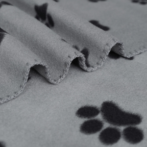 Coperta Morbida Reversibile in Pile a Doppio Lato, Ecologica Americana, Lavabile, Facile da Pulire, con Logo Personalizzato e Impronta di Zampa, per Tutte le Stagioni - Product Image 4