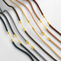 Collier en corde tressé à la main, coloré, de luxe, unisexe, accessoires de collier DIY, best-seller