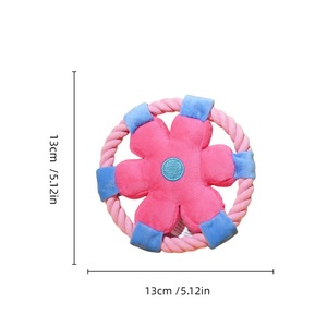 Juguete de Cuerda de Algodón con Forma de Flor para Perros, Resistente a Mordidas, Emite Sonidos, Juguete Interactivo para Mascotas, Apto para Todas las Razas de Perros - Product Image 6