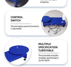 آلة تغليف الكرتون المحمولة/غلاف تغليف الأمتعة في المطار غلاف مطاطي للتصدير آلة تغليف الأفلام اليدوية - Product Image 3